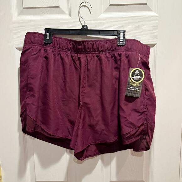 NWT Athletic Works Purple Burgundy Plum Running Exercise Shorts Size 1X - Picture 14 of 14